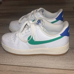 New Air Force 1’s! White, blue, green!